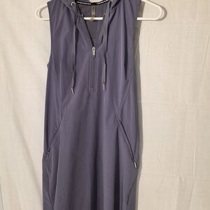 Calvin Klein Sleeveless Performance Active Hoodie Dress Muted Purple, Stretchy!